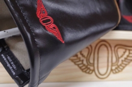 The Olympic Club with Custom display box in background.
Leather shown is Italian black from Grand Collection