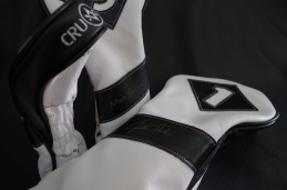 Pure White Body, Stealth Black Side Panel and piping with Italian black Large stripe and custom autograph on stripe.