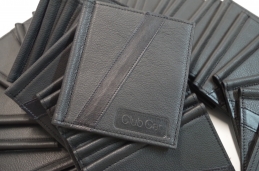 Custom Scorecard Holders in Stealth Black Leather and italian black stripe.